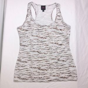 Bebe Tank Top with metallic leopard print